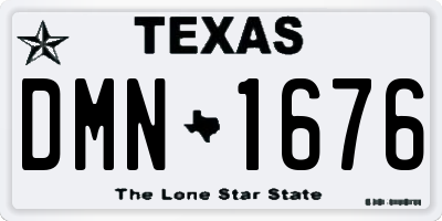 TX license plate DMN1676
