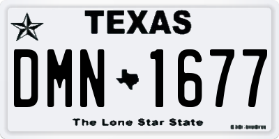 TX license plate DMN1677