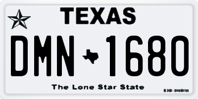 TX license plate DMN1680