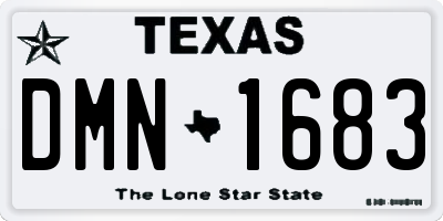 TX license plate DMN1683