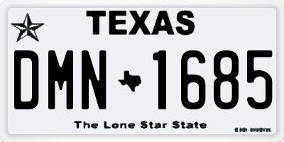 TX license plate DMN1685