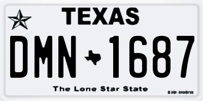 TX license plate DMN1687