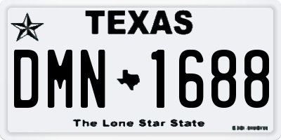 TX license plate DMN1688