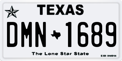 TX license plate DMN1689
