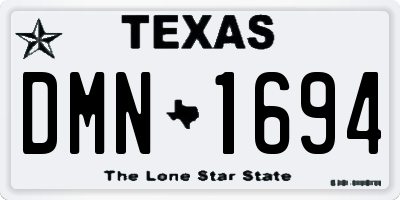 TX license plate DMN1694