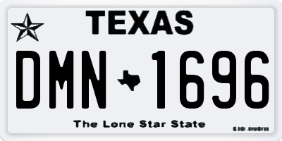TX license plate DMN1696