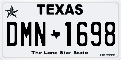 TX license plate DMN1698