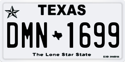 TX license plate DMN1699