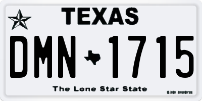 TX license plate DMN1715