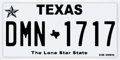 TX license plate DMN1717