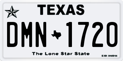 TX license plate DMN1720