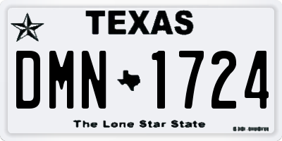 TX license plate DMN1724