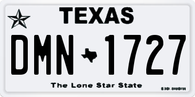 TX license plate DMN1727