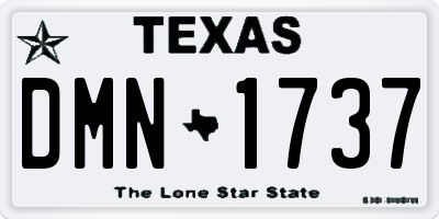 TX license plate DMN1737