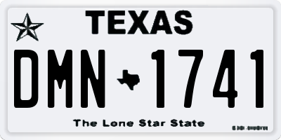 TX license plate DMN1741