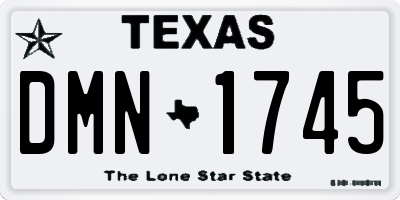 TX license plate DMN1745