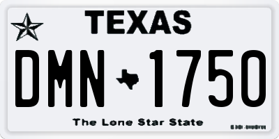 TX license plate DMN1750