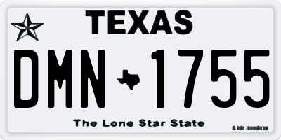 TX license plate DMN1755