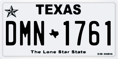 TX license plate DMN1761