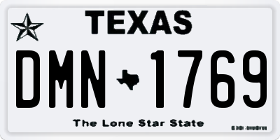 TX license plate DMN1769