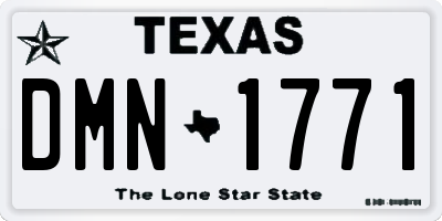 TX license plate DMN1771