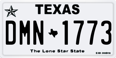 TX license plate DMN1773