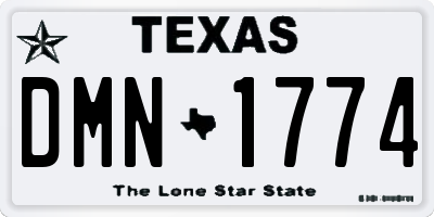TX license plate DMN1774