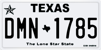TX license plate DMN1785