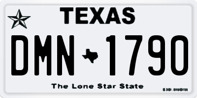 TX license plate DMN1790