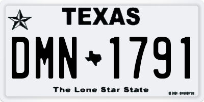 TX license plate DMN1791