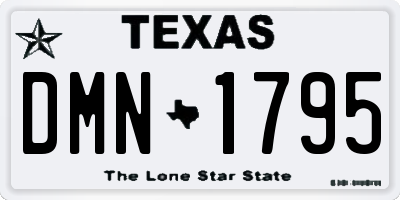 TX license plate DMN1795
