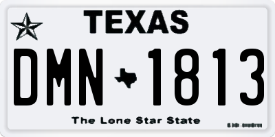 TX license plate DMN1813