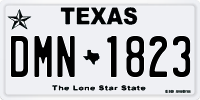 TX license plate DMN1823