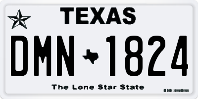 TX license plate DMN1824