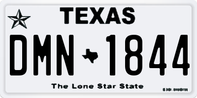 TX license plate DMN1844