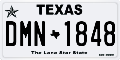 TX license plate DMN1848