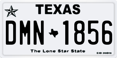 TX license plate DMN1856