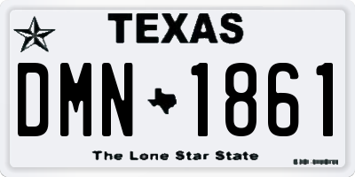 TX license plate DMN1861