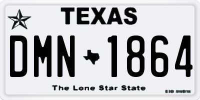 TX license plate DMN1864