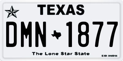 TX license plate DMN1877