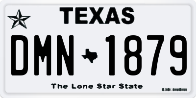 TX license plate DMN1879