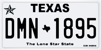 TX license plate DMN1895