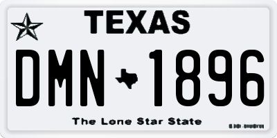 TX license plate DMN1896