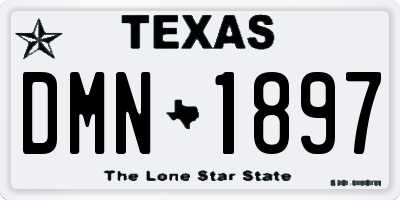 TX license plate DMN1897