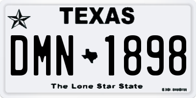 TX license plate DMN1898