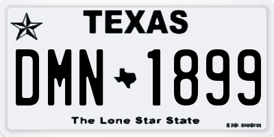 TX license plate DMN1899