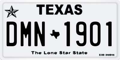 TX license plate DMN1901