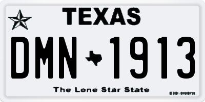 TX license plate DMN1913