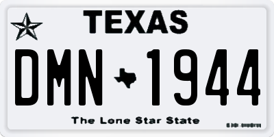 TX license plate DMN1944