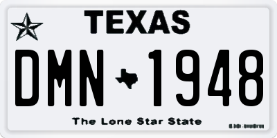 TX license plate DMN1948